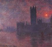 Claude Monet Houses of Parliament at Sunset Sweden oil painting artist